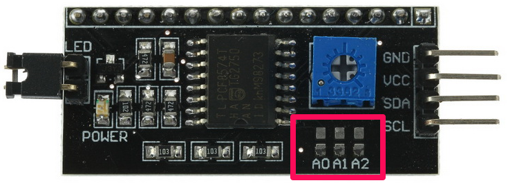 Arduino I2C ADS1115 I2C LCD, Module Addressing